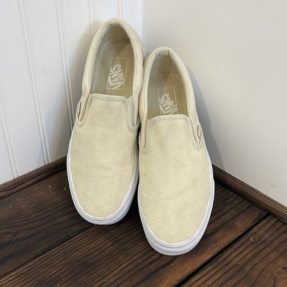 Vans Cream Slip-On Sneakers - Picture 5 of 6
